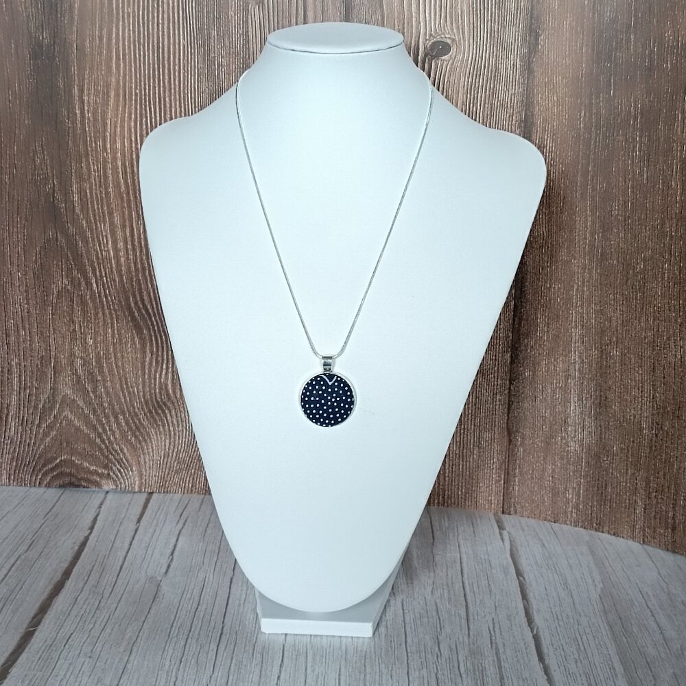 "Male Bodky" UNESCO Heritage "Modrotlac" Blueprint Necklace - Artisan Crafted